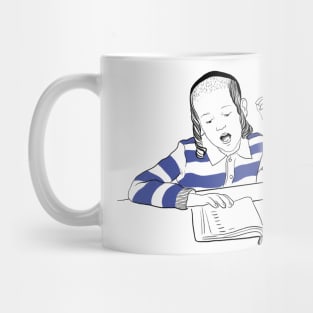 Orthodox jewish boy reading Mug